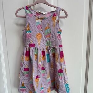 H&M 4T Girls Purple Pleated Ice Cream Cone Tank Top Sundress